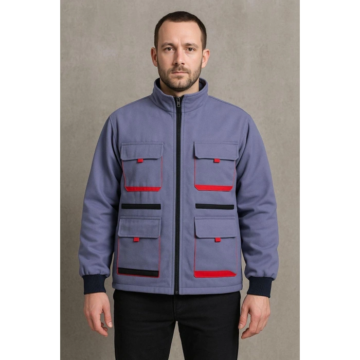 Gri 7/7 Gabardin Kumaş Teknik Mont Kışlık Dayanıklı Tasarım