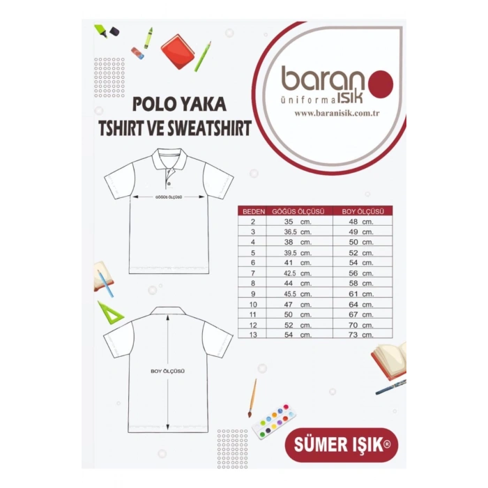 Çocuk Uzun Kol Polo Yaka Sweatshirt Rahat ve Şık Tasarım