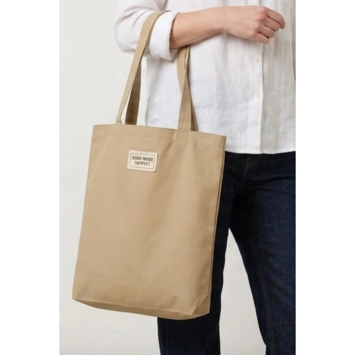 El Yapımı Bez Çanta Kanvas Tote Bag Kadın Günlük Şık Kullanım