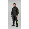 PVC Su Geçirmez Reflektif Yağmurluk Motorcu/Kurye Alt Üst Takım Siyah Outdoor İş Kıyafeti