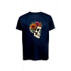 Unisex Skull (Kurukafa) Baskılı Tişört Pamuk Penye Süprem Basic