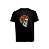 Unisex Skull (Kurukafa) Baskılı Tişört Pamuk Penye Süprem Basic