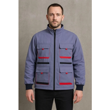 Gri 7/7 Gabardin Kumaş Teknik Mont Kışlık Dayanıklı Tasarım