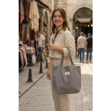 El Yapımı Bez Çanta Kanvas Tote Bag Kadın Günlük Şık Kullanım