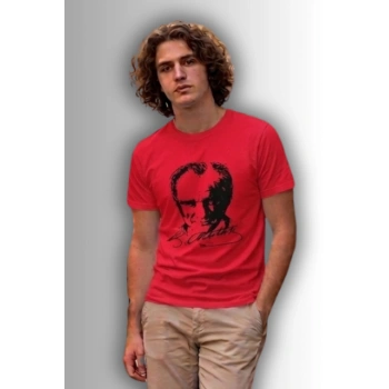 Özel Tasarım Atatürk Rölye ve İmzalı Tshirt - %100 Pamuk Penye Süprem Sıfır Yaka Unisex