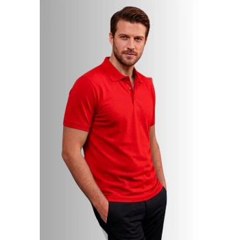 Premium 1. Sınıf Polo Yaka Erkek Lakos Tişört Rahat Kalıp Nefes Alabilen %100 Pamuk