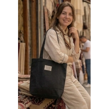 El Yapımı Bez Çanta Kanvas Tote Bag Kadın Günlük Şık Kullanım