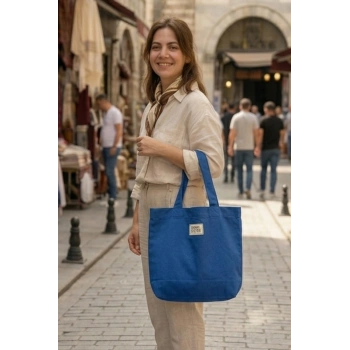 El Yapımı Bez Çanta Kanvas Tote Bag Kadın Günlük Şık Kullanım