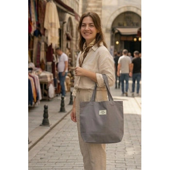 El Yapımı Bez Çanta Kanvas Tote Bag Kadın Günlük Şık Kullanım