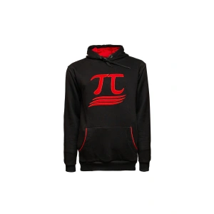 3 İplik Kapüşonlu Sweatshirt Pi Sayısı İşlemeli Unisex Rahat Kalıp