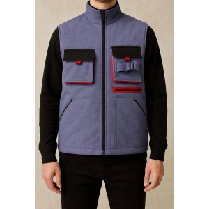 Gri 7/7 Gabardin Kumaş Teknik Yelek Çok Amaçlı Kullanım