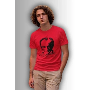 Özel Tasarım Atatürk Rölye ve İmzalı Tshirt - %100 Pamuk Penye Süprem Sıfır Yaka Unisex