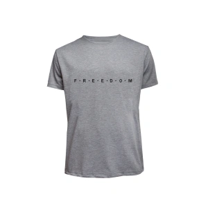 Unisex Freedom Yazılı Baskılı Tişört Pamuk Penye Süprem Basic