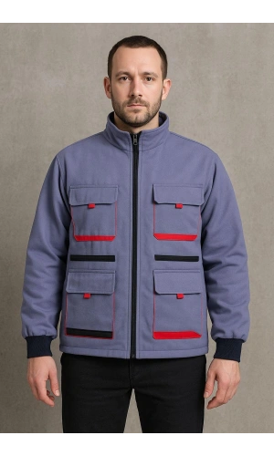 Gri 7/7 Gabardin Kumaş Teknik Mont Kışlık Dayanıklı Tasarım
