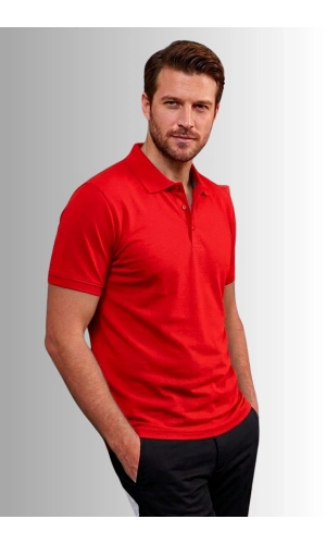 Premium 1. Sınıf Polo Yaka Erkek Lakos Tişört Rahat Kalıp Nefes Alabilen %100 Pamuk