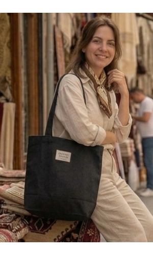 El Yapımı Bez Çanta Kanvas Tote Bag Kadın Günlük Şık Kullanım