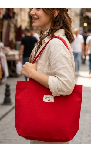 El Yapımı Bez Çanta Kanvas Tote Bag Kadın Günlük Şık Kullanım