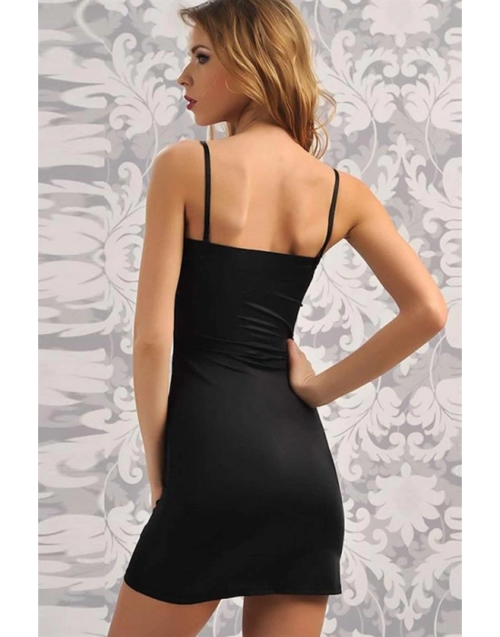 Mikropolyamid Kumaşlı Askıları Çıkabilen Straplez Kısa Elbise Altı Kombinezon