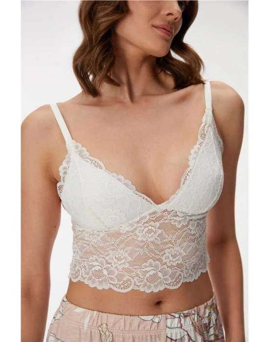 özel tasarım 11398 Kadın Sabahlık, Bralet ve Pantolon Takım