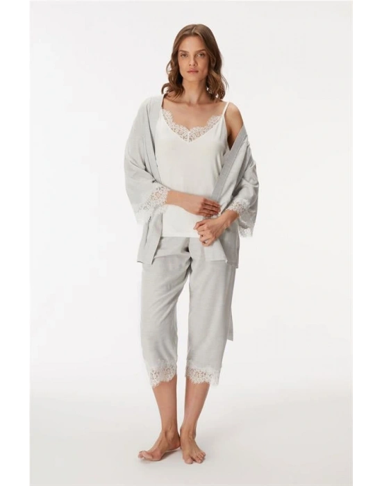 özel tasarım 11403 Kadın Sabahlık, Atlet ve Pantolon Takım