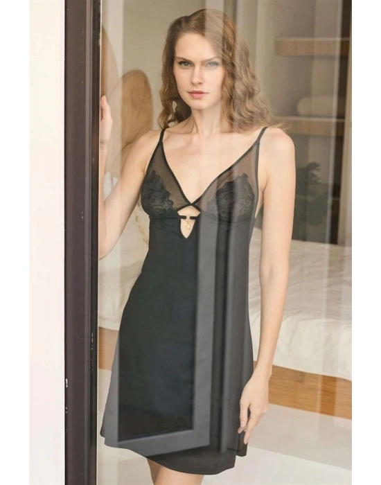 özel tasarım 11519 Kadın Gecelik ve String Takım