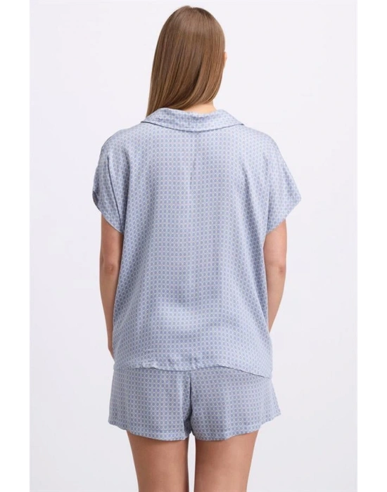 özel tasarım 11609 Kadın Kısa Kol Gömlek ve Şort Takım