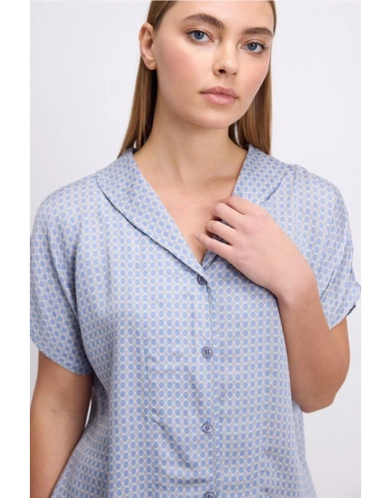 özel tasarım 11609 Kadın Kısa Kol Gömlek ve Şort Takım