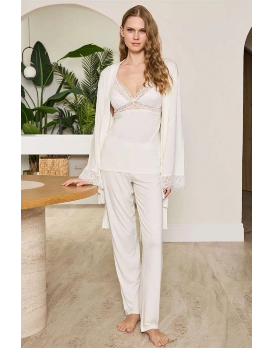 özel tasarım 11631 Kadın Sabahlık, Atlet ve Pantolon Takım
