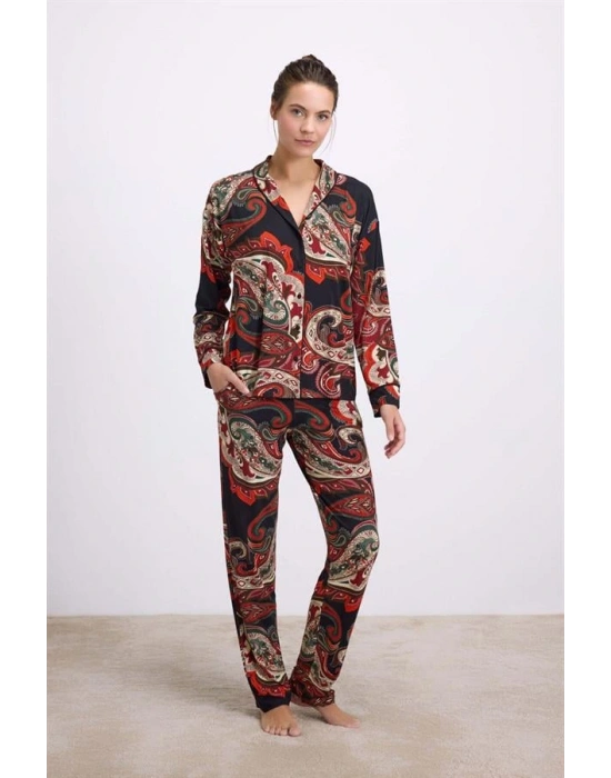 özel tasarım Kadın Uzun Kol Gömlek ve Pantolon Takım ( 11545 )