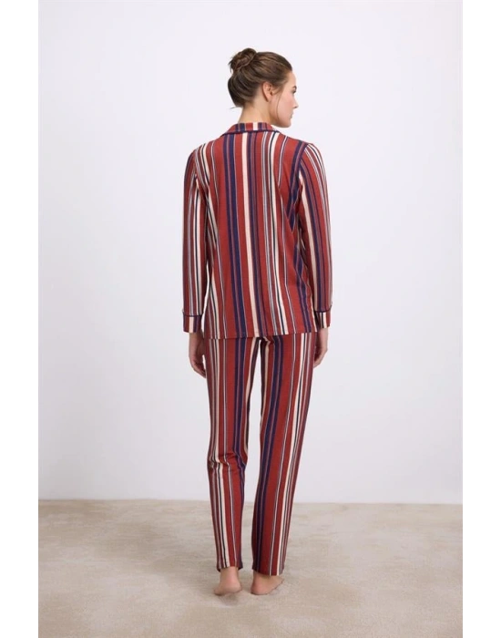 özel tasarım Kadın Uzun Kol Gömlek ve Pantolon Takım ( 11578 )