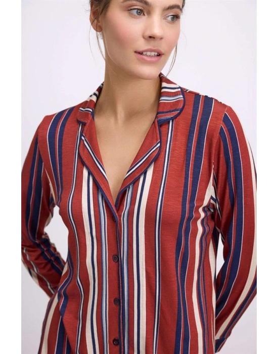 özel tasarım Kadın Uzun Kol Gömlek ve Pantolon Takım ( 11578 )