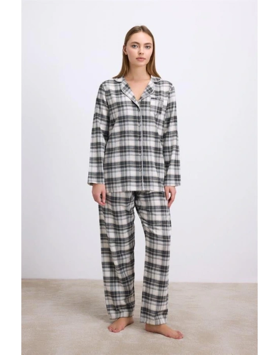 özel tasarım Kadın Uzun Kol Gömlek ve Pantolon Takım ( 11594 )