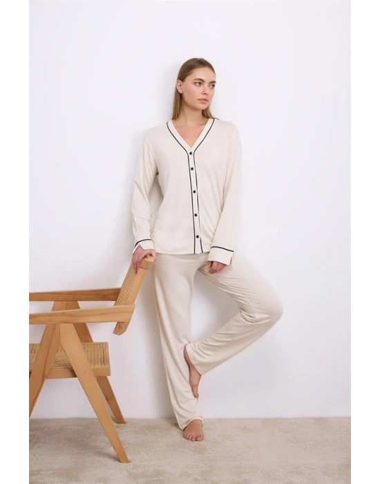 özel tasarım Kadın Uzun Kol Gömlek ve Pantolon Takım ( 11614 )