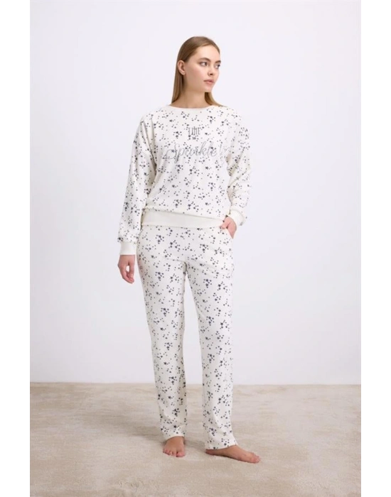 özel tasarım Kadın Uzun Kol Sweatshirt ve Pantolon Takım ( 11592 )