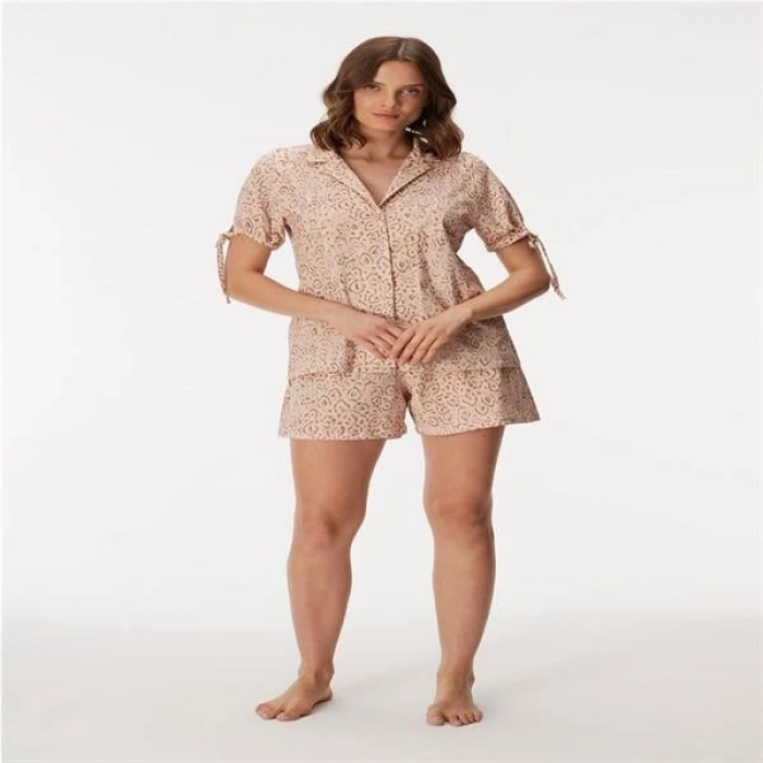 AMORA SECRET KADIN KISA KOL GÖMLEK VE ŞORT TAKIM