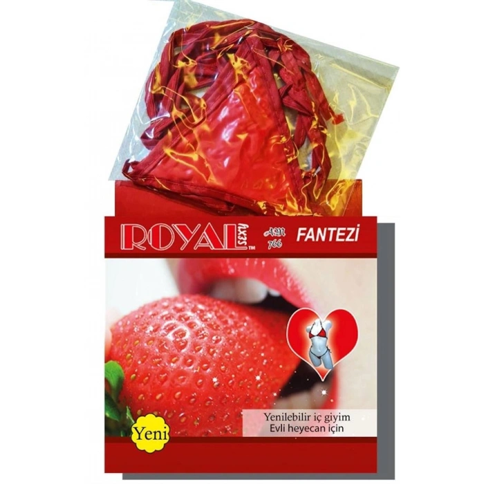 Amora Secret  Fantezi Tüketilebilen Yenilebilir Çilek Aromalı İç Çamaşırı Takımı Kadın İç Giyim Şık Tasarım