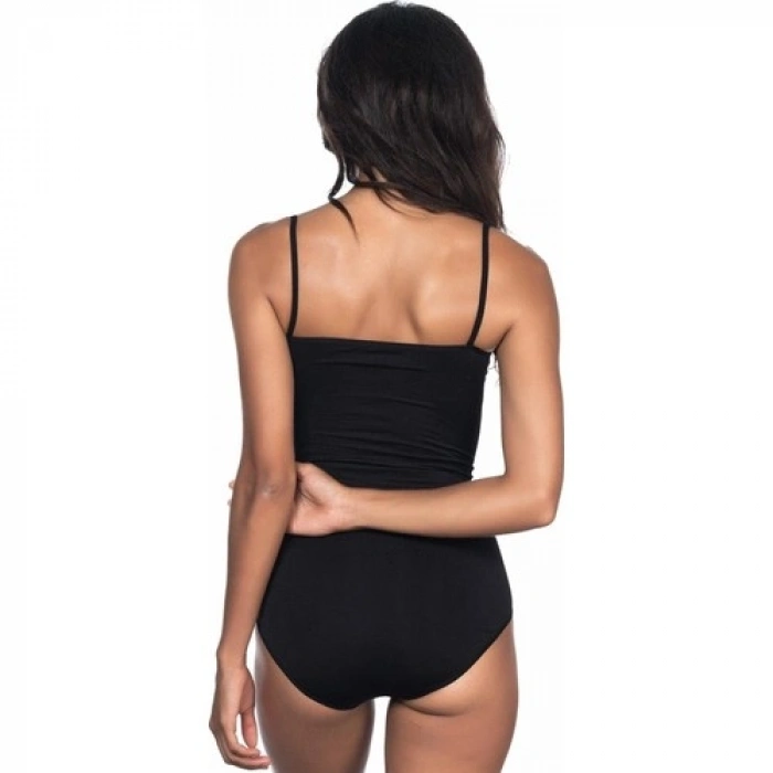 Amora Secret Siyah Mı Emay Soft Ip Askılı Çıtçıtlı Body