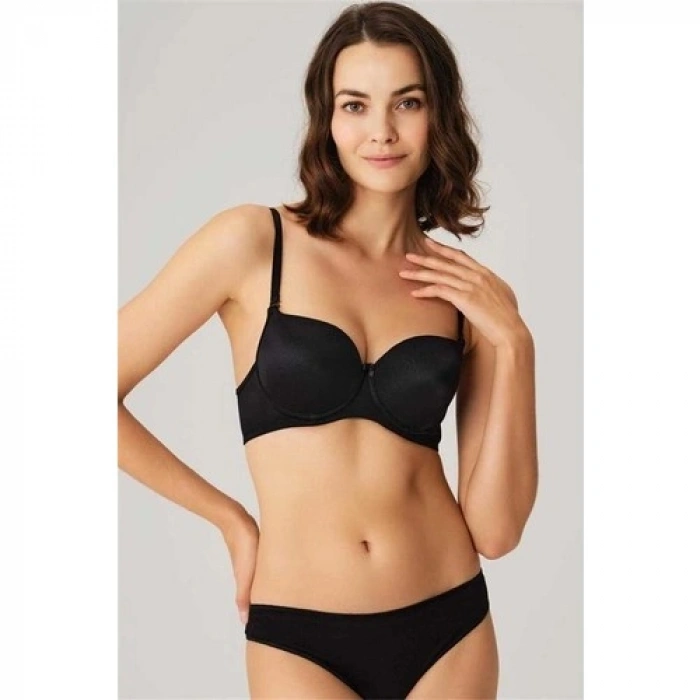 Amora Secret Balenli Desteksiz Dolgusuz Askıları Çıkabilen Günlük Klasik T Shirt Sütyeni