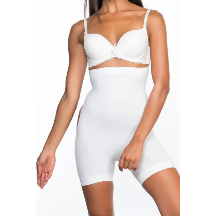 Amora Secret  Beyaz Mı Emay 2033 Popo Açık Boxer Korse