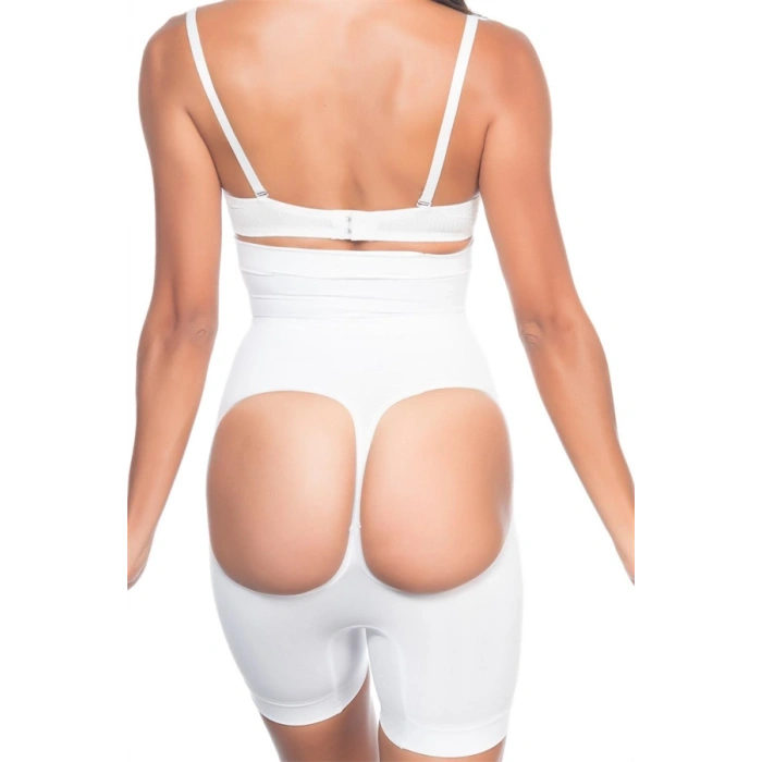 Amora Secret  Beyaz Mı Emay 2033 Popo Açık Boxer Korse