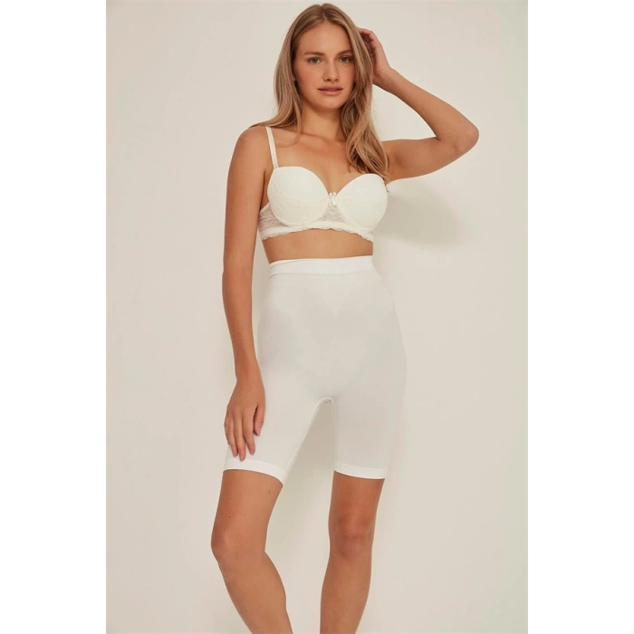 Amora Secret  Beyaz Mı Emay 3005 Soft Uzun Paçalı Boxer Korse