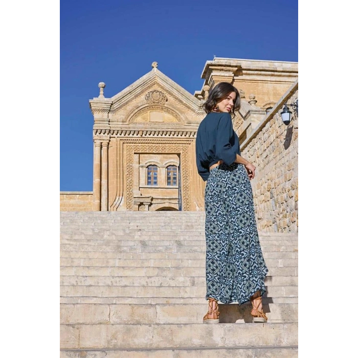 Amora Secret  Etnik Desenli Alt Üst Takım Kadın İç Giyim Şık Tasarım