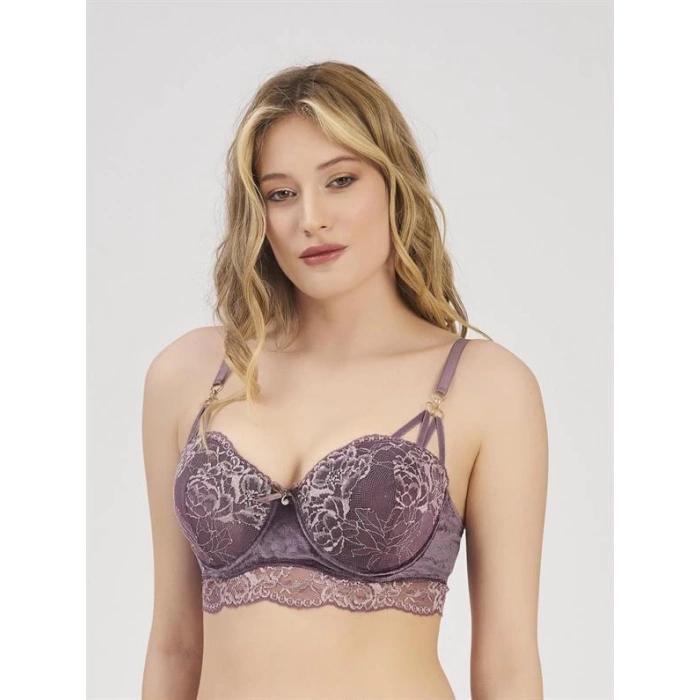 Amora Secret Kadın Fantazi İç Giyim MOONLIGHT 2215 GÜL KURUSU SÜTYEN - Şehvetli ve Zarif Tasarım