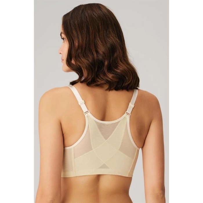 Amora Secret Kadın Fantazi İç Giyim Toparlayıcı Minimizer Balensiz Desteksiz Dolgusuz Önden Açılan Sırt Destekli Medikal Sütyen - Şehvetli ve Zarif Tasarım