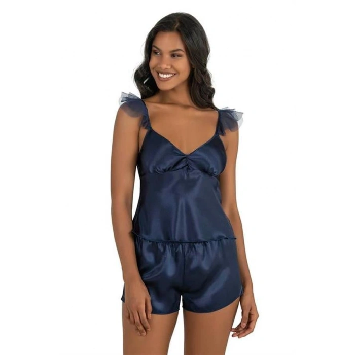 Amora Secret Kadın 9455 Deri̇ Çi̇vi̇li̇ Üçlü Fantezi̇ Takim Şık İç Giyim