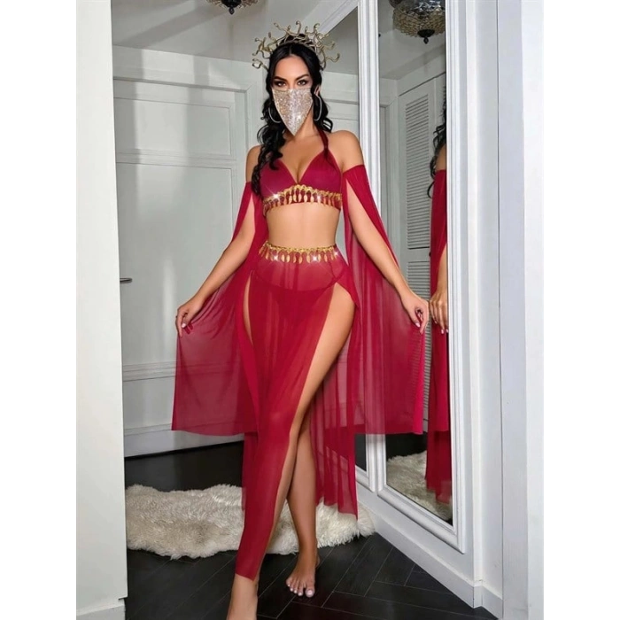 Amora Secret Özel Tasarım Kırmızı Harem Kostümü