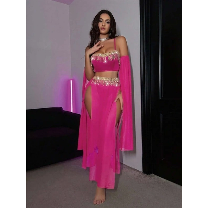 Amora Secret Özel Tasarım Pembe Dansöz Kostümü