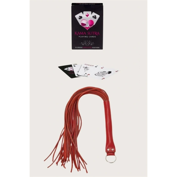 Amora Secret  Sexy Görselli Oyun Kartı  Sutra Kırmızı Kırbaç Set