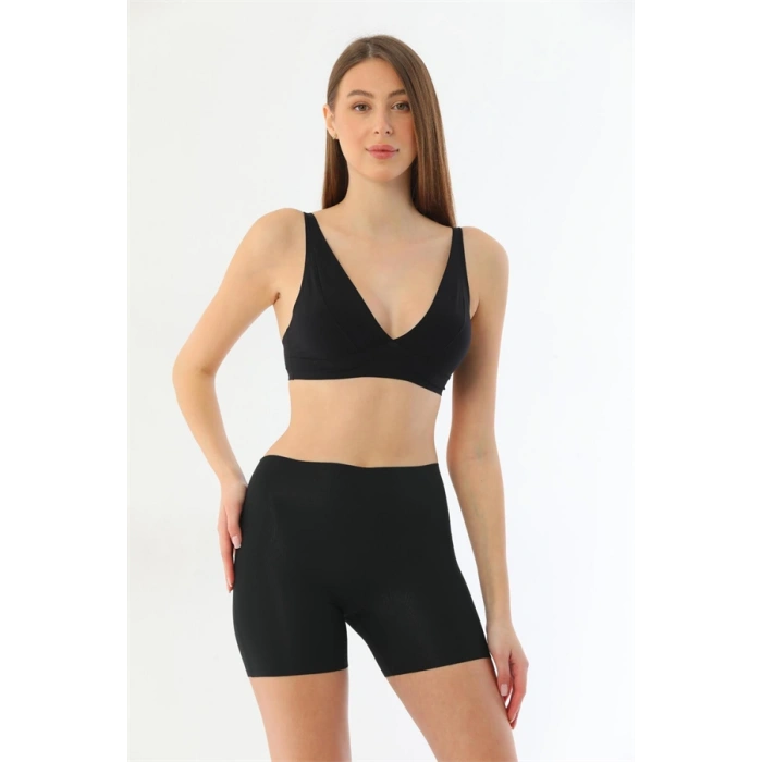 Amora Secret  Siyah Mı 2703 Lazer Kesim İz Yapmaz Hayalet Boxer
