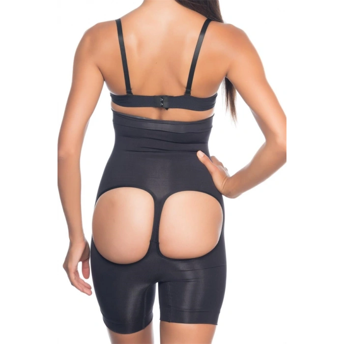 Amora Secret  Siyah Mı Emay 2033 Popo Açık Boxer Korse